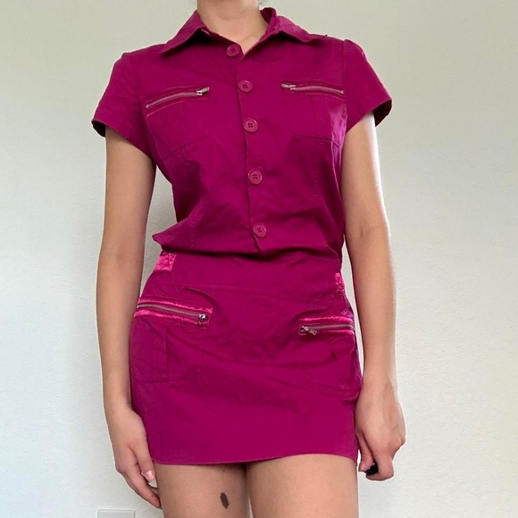 Hot pink 2B Bebe mini dress - Picture 3 of 8